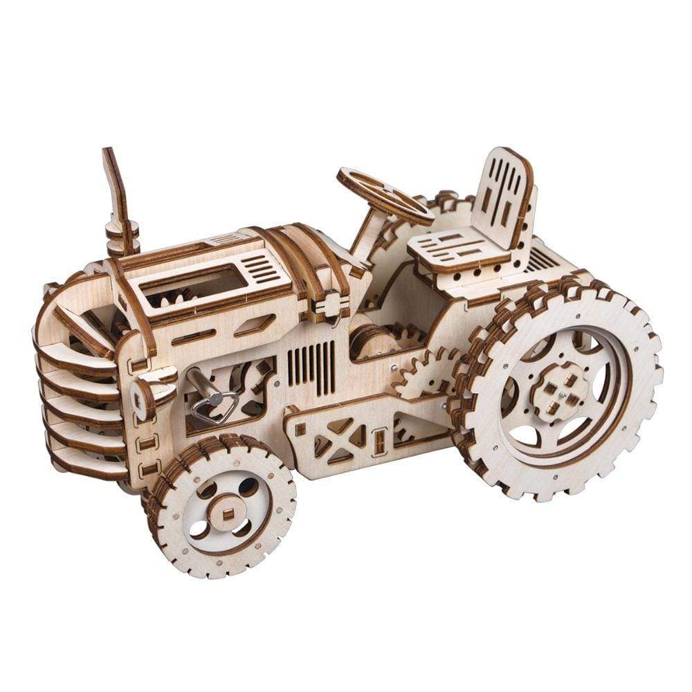 Wooden Tractor Mechanical Puzzle - Block Center