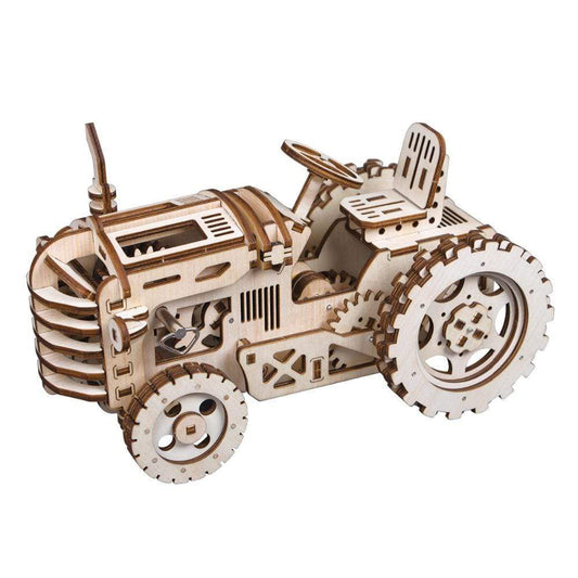 Wooden Tractor Mechanical Puzzle - Block Center