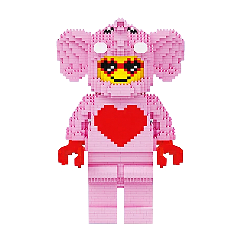 Romantic Pink Elephant - Block Center