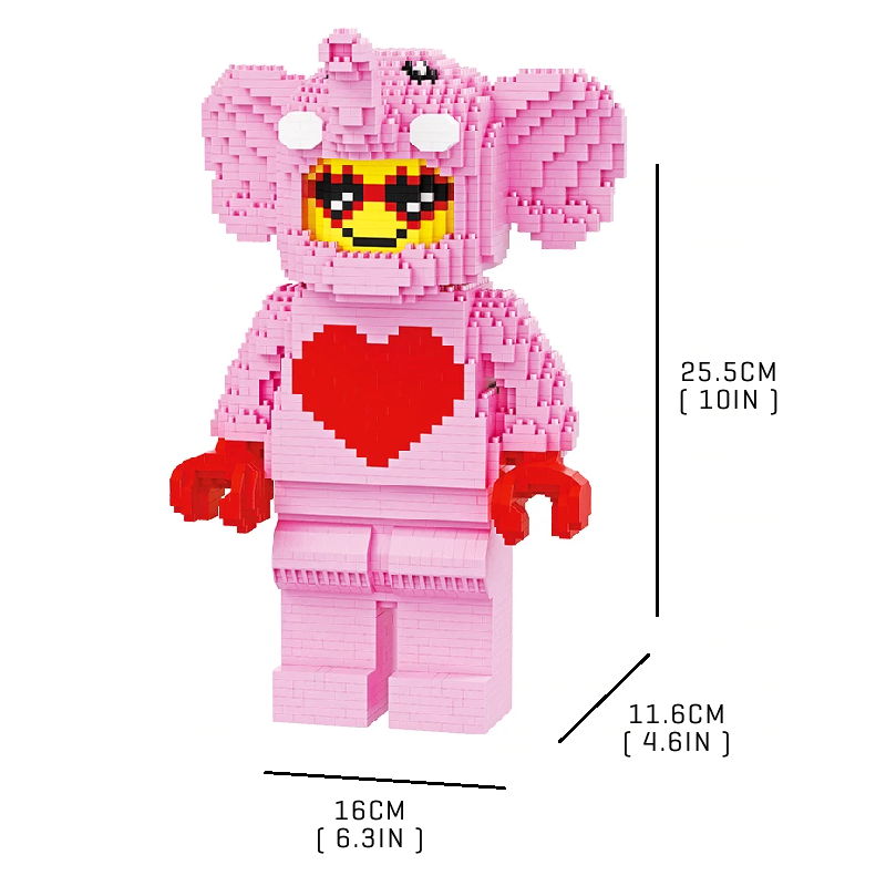 Romantic Pink Elephant - Block Center