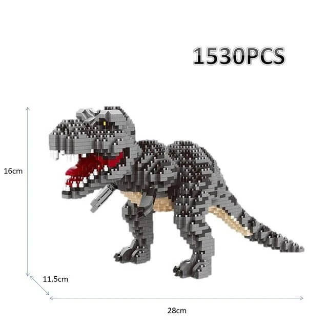 Black Tyrannosaurus Rex Dinosaur - Block Center