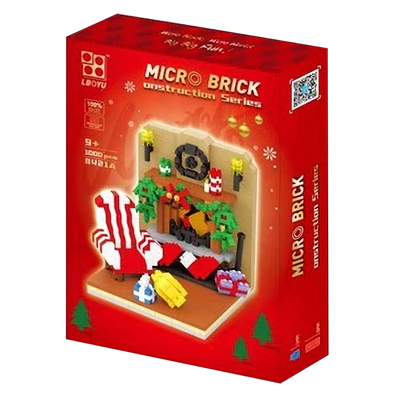 Santa's Christmas Fireplace - Block Center