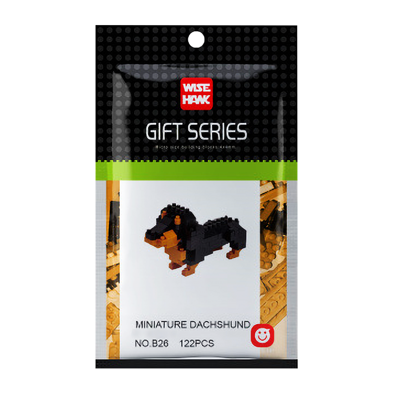 Cute & Tiny Dachshund - Block Center