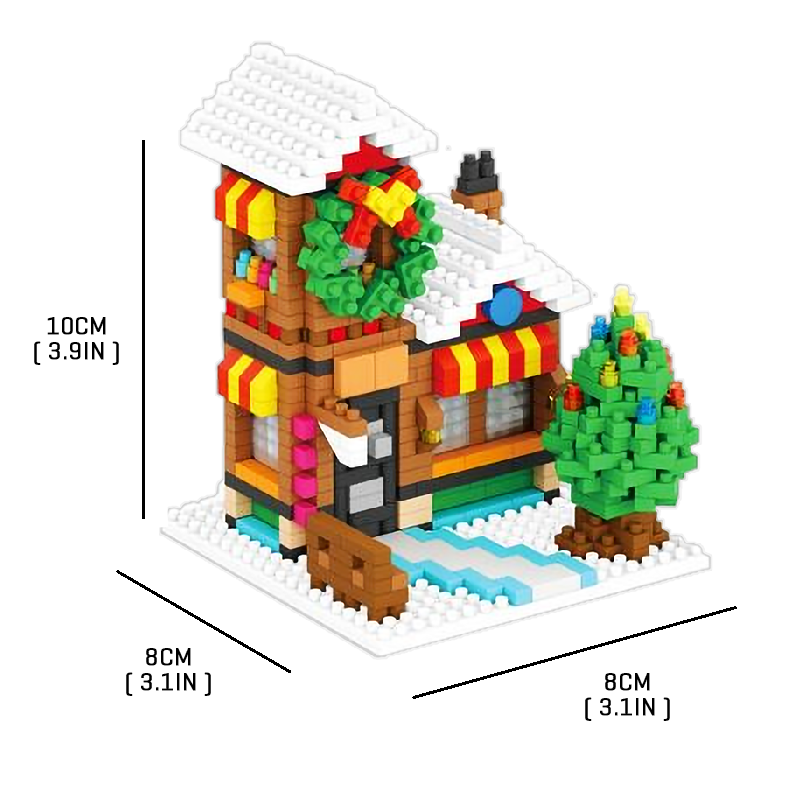 Little Winter Christmas House - Block Center