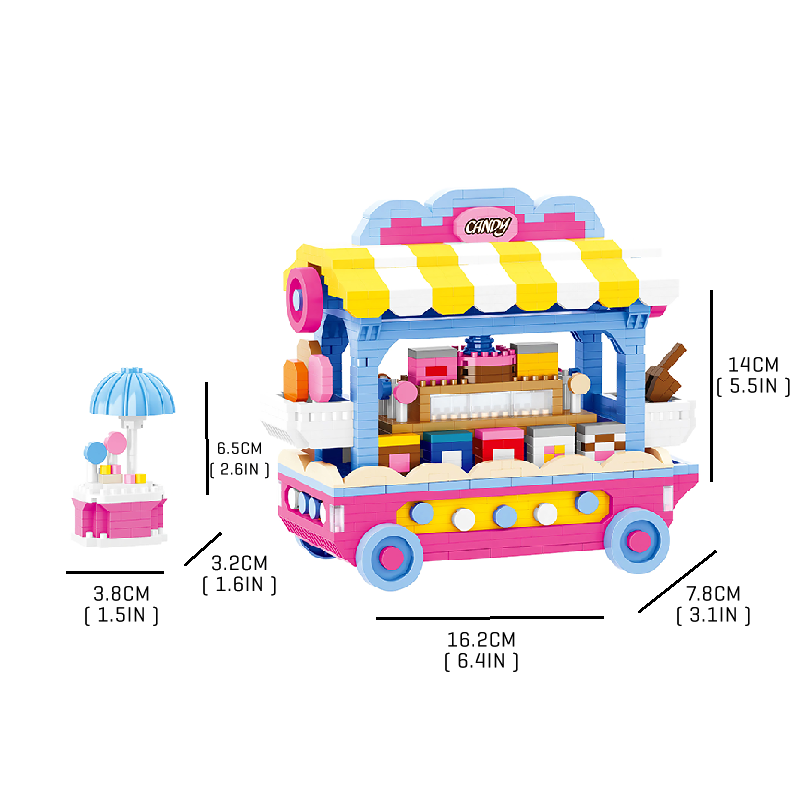 Pink Candy Cart - Block Center