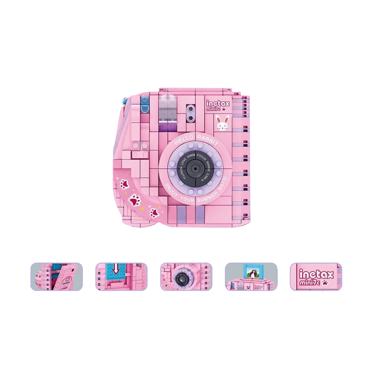 Pink Inetax Camera - Block Center