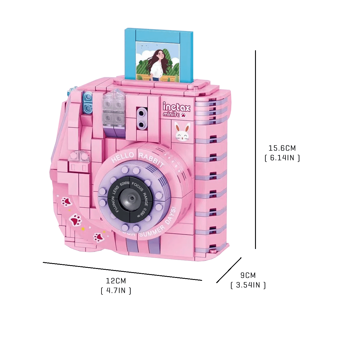 Pink Inetax Camera - Block Center