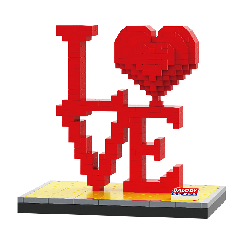 Romantic Love Alphabet - Block Center