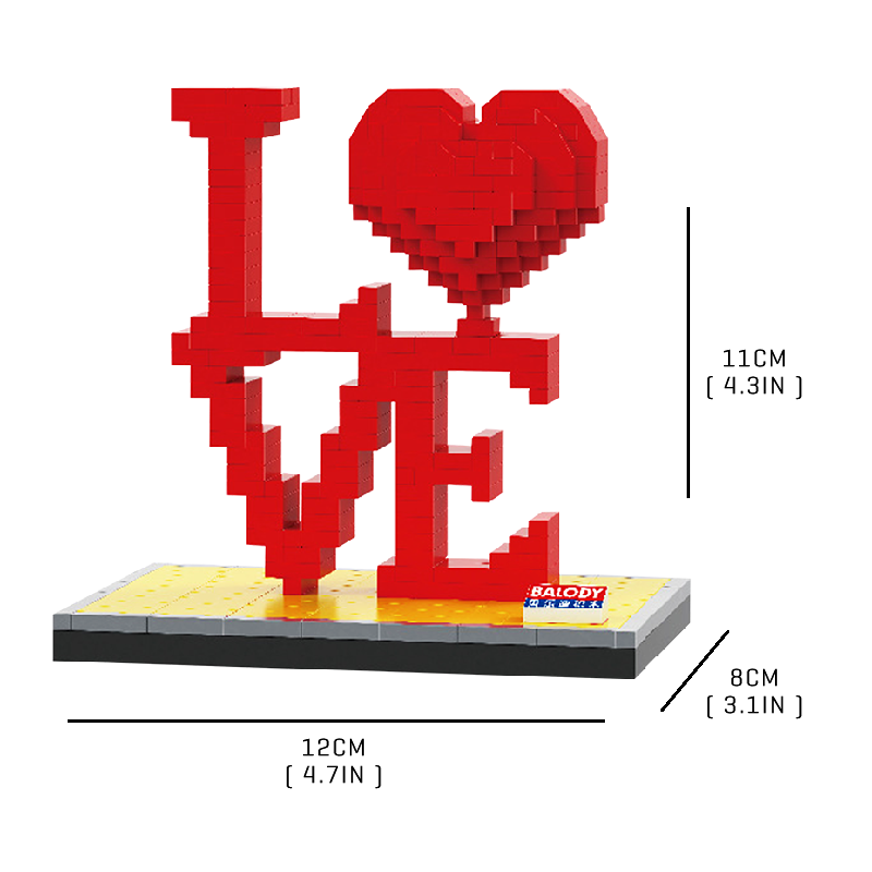 Romantic Love Alphabet - Block Center