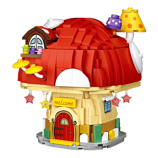 Tiny Happy Mushroom House - Block Center
