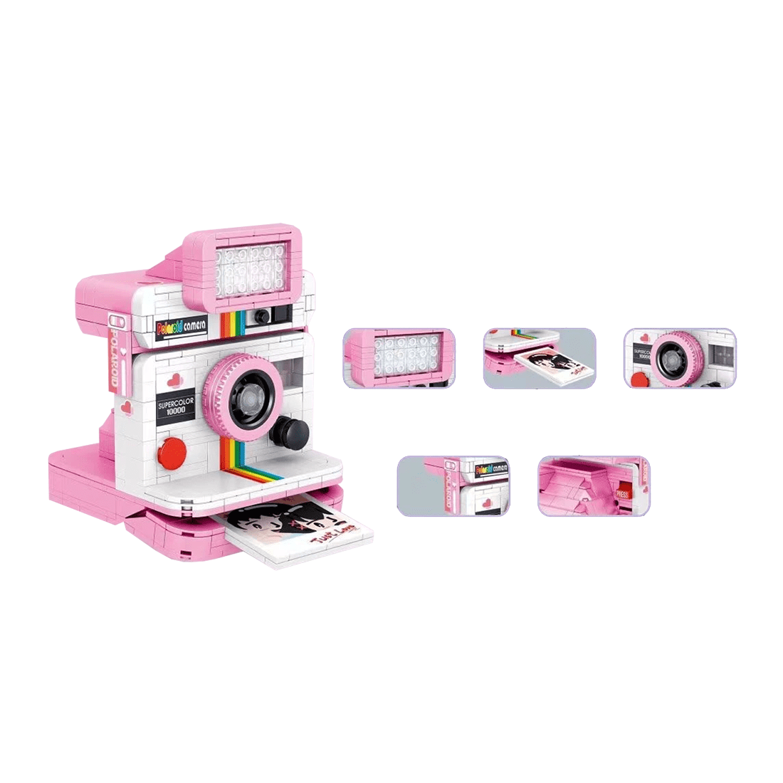 Pink Polaroid - Block Center