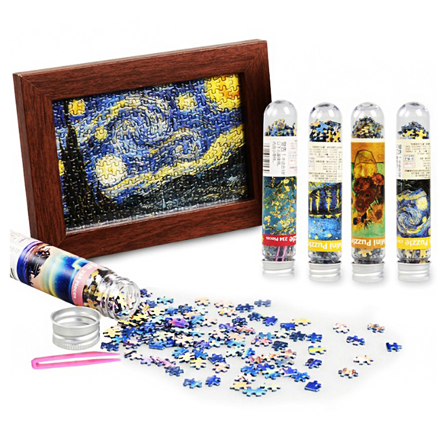 Starry Night Test Tube Puzzle - Block Center