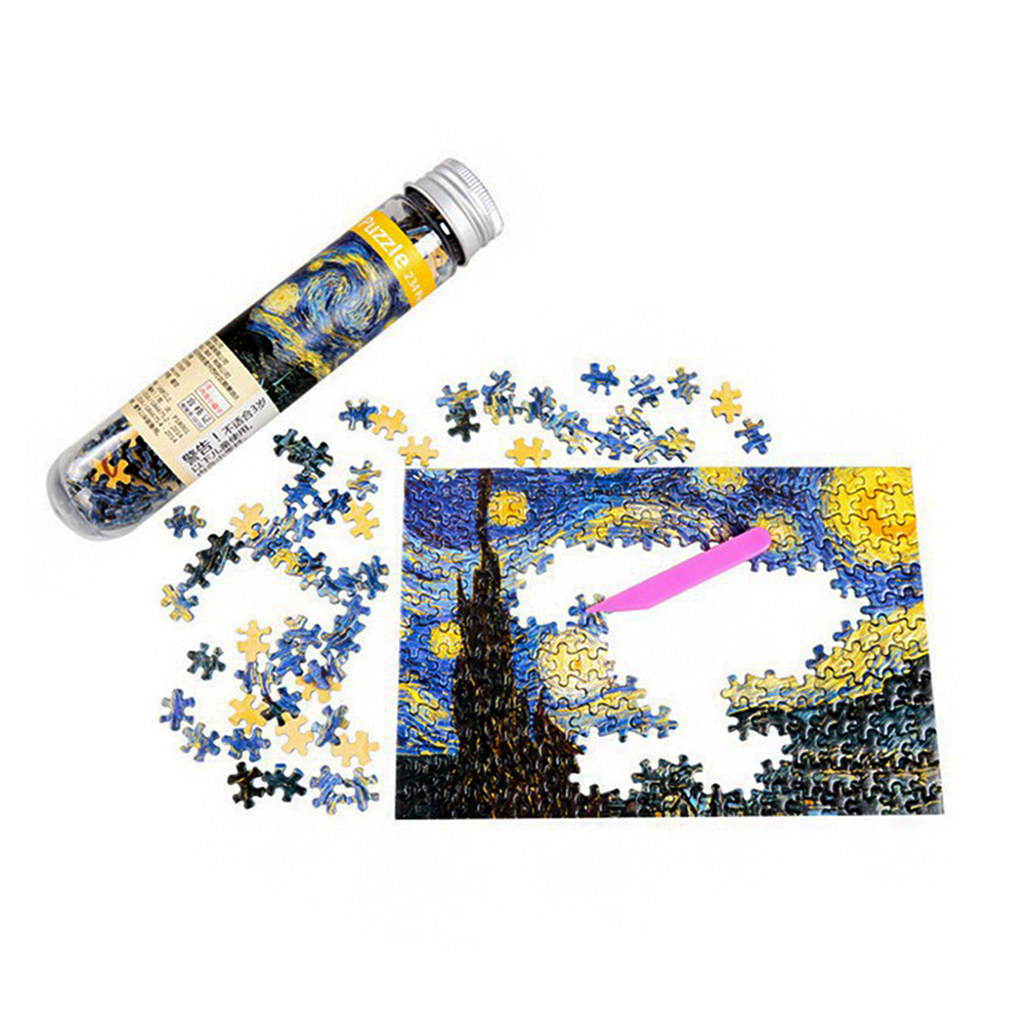 Starry Night Test Tube Puzzle - Block Center