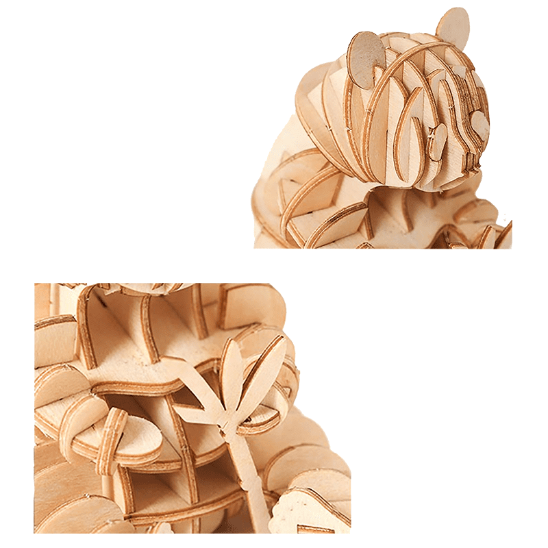 Wooden Panda Puzzle - Block Center
