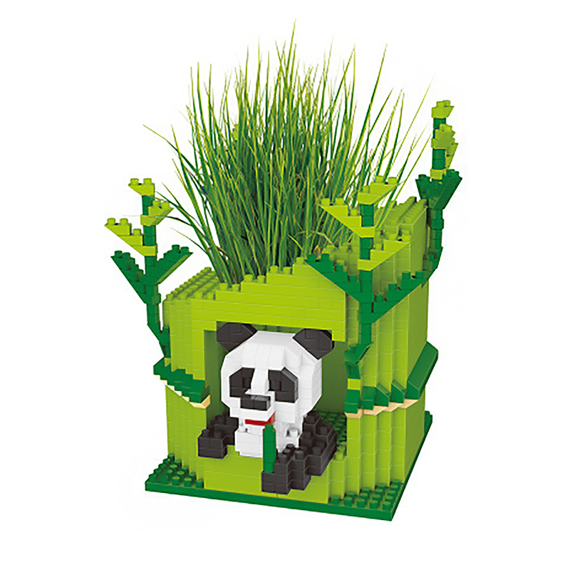 Panda Flower Pot - Block Center