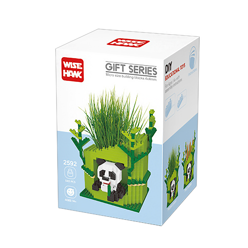 Panda Flower Pot - Block Center