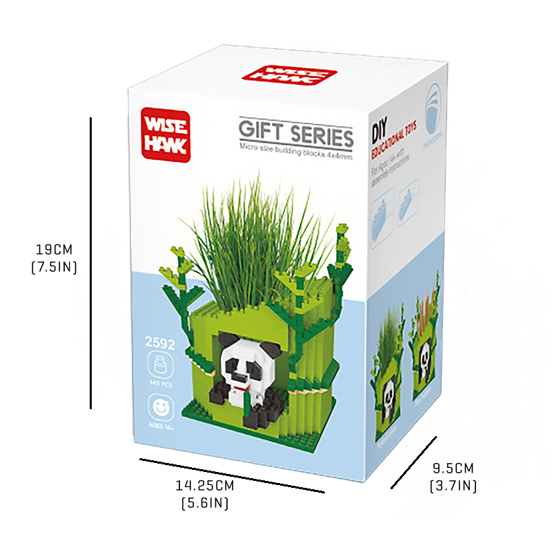 Panda Flower Pot - Block Center