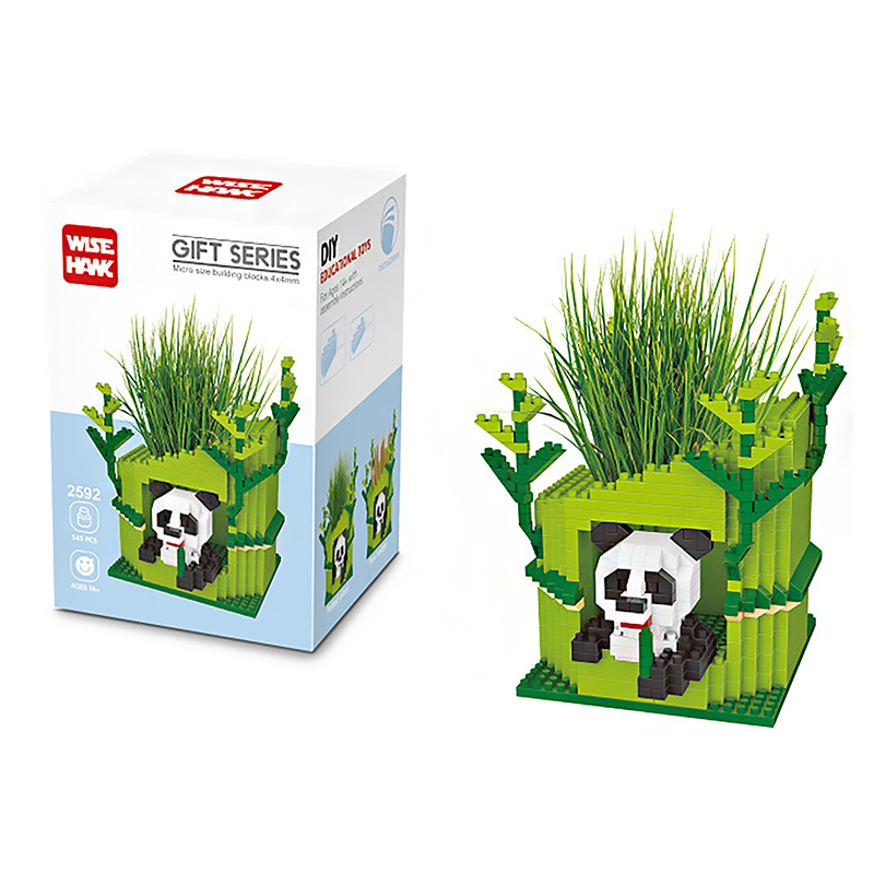 Panda Flower Pot - Block Center