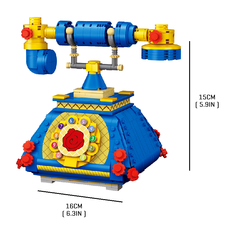 Little Retro Telephone - Block Center