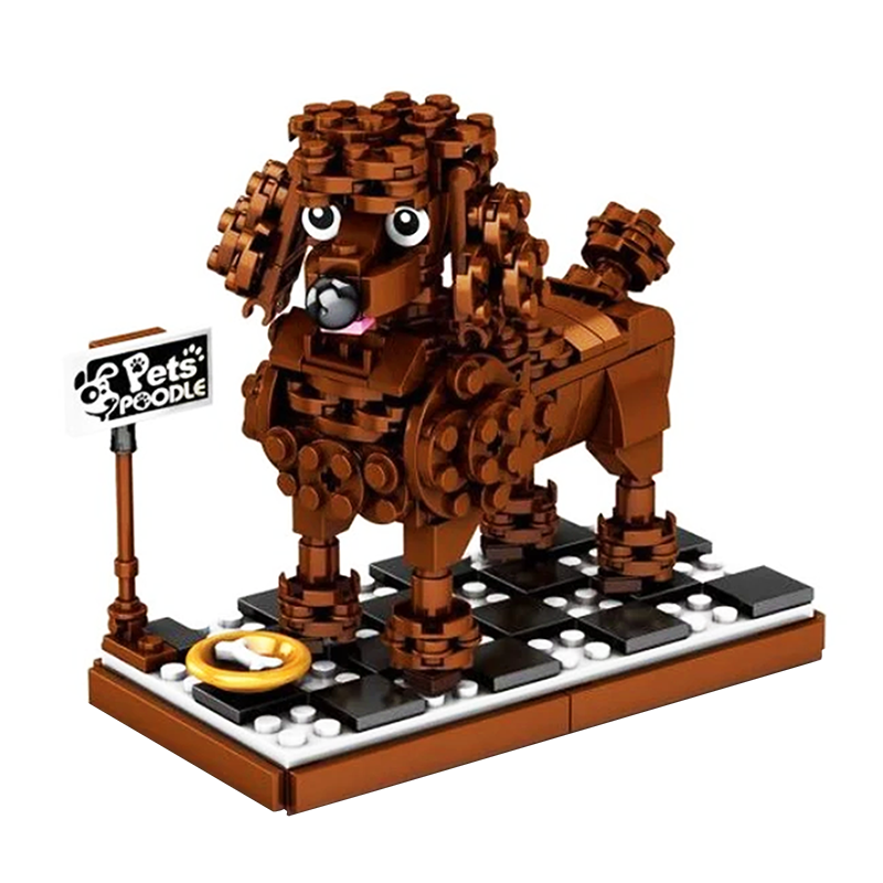 Little Choco Poodle - Block Center