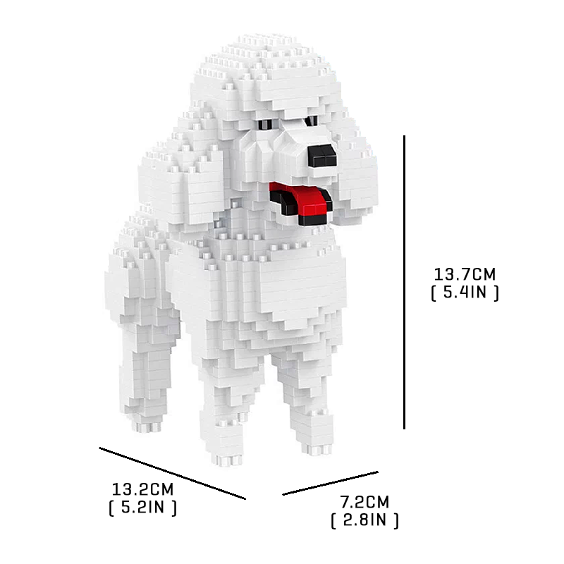 Little White Poodle - Block Center