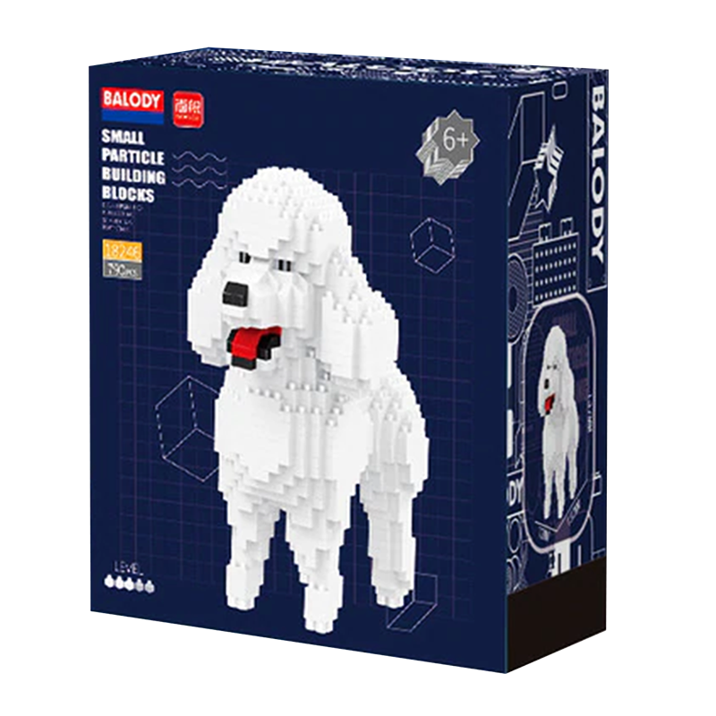 Little White Poodle - Block Center