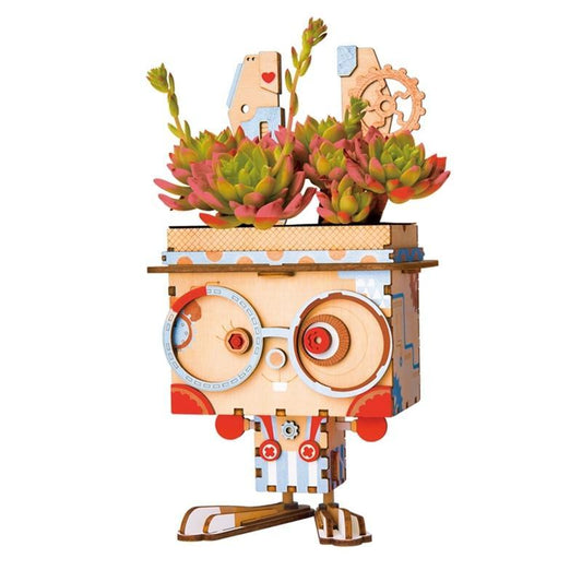 Bunny Flower Pot 3D Wooden - Block Center