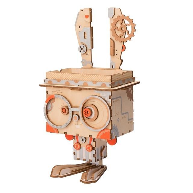 Bunny Flower Pot 3D Wooden - Block Center
