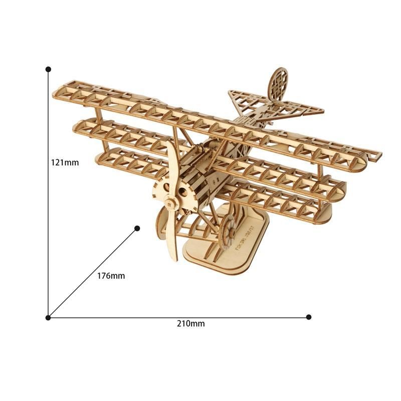Airplane 3D Wooden Puzzle - Block Center