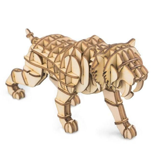 Saber Toothed Tiger  3D Wooden Puzzle - Block Center