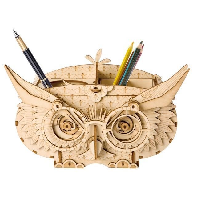 Owl Storage Box 3D Wooden Puzzle - Block Center