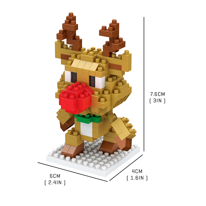 Little Santa and Rudolph Set - Block Center