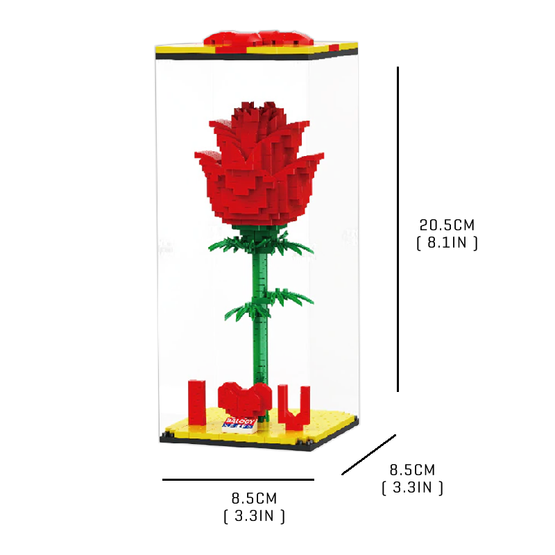 Lovely Valentine Rose - Block Center