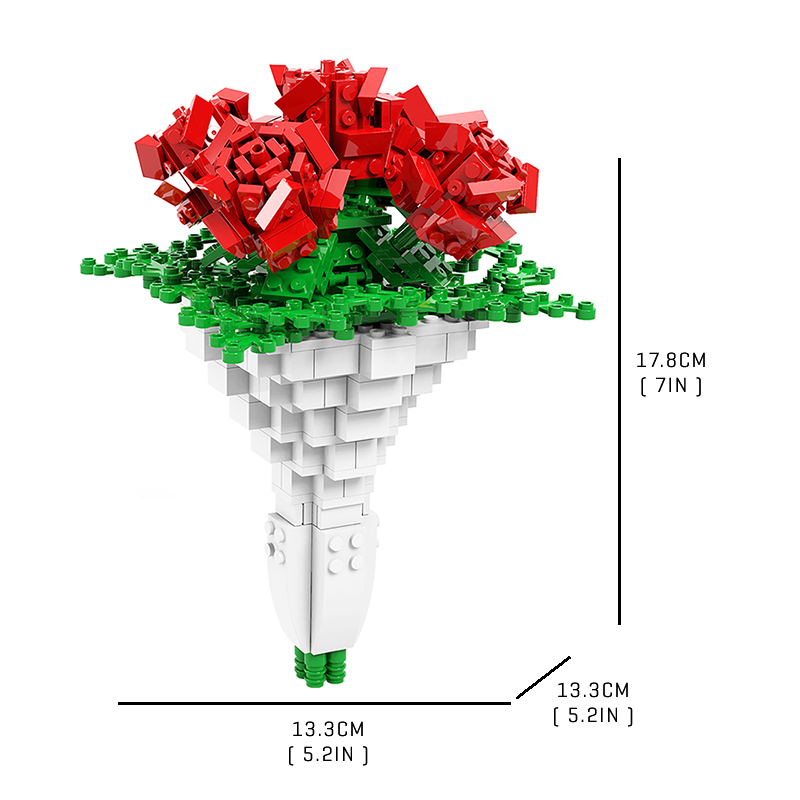 Valentine Rose Bouquet - Block Center