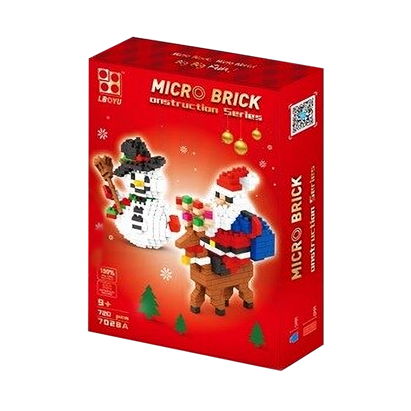 Cute Frosty and Santa Duo Set - Block Center