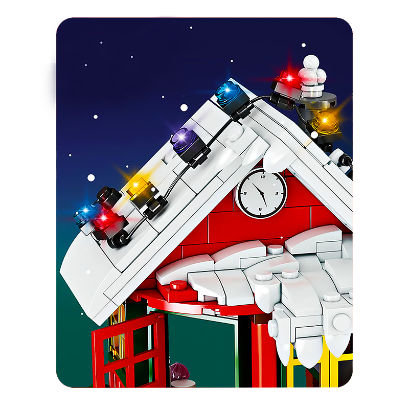 Santa's Christmas Chimney House - Block Center