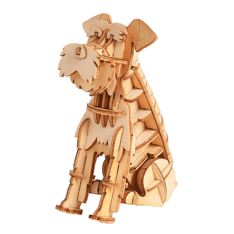 Wooden Schnauzer Puzzle - Block Center