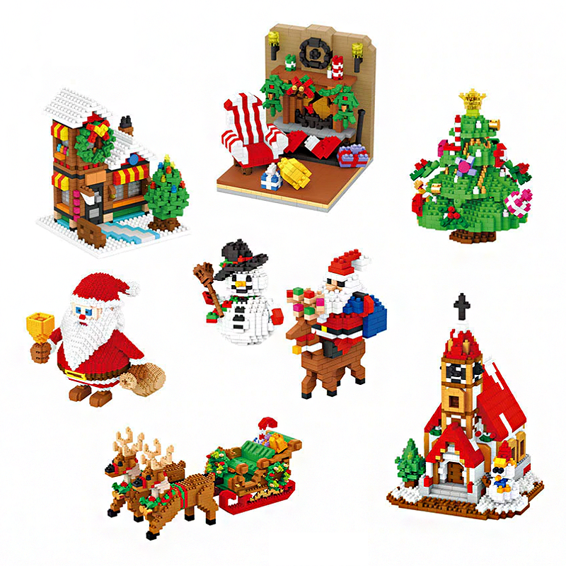 Santa's Christmas Fireplace - Block Center