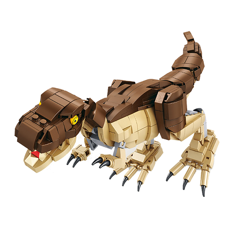 Fierce Brown T-Rex - Block Center
