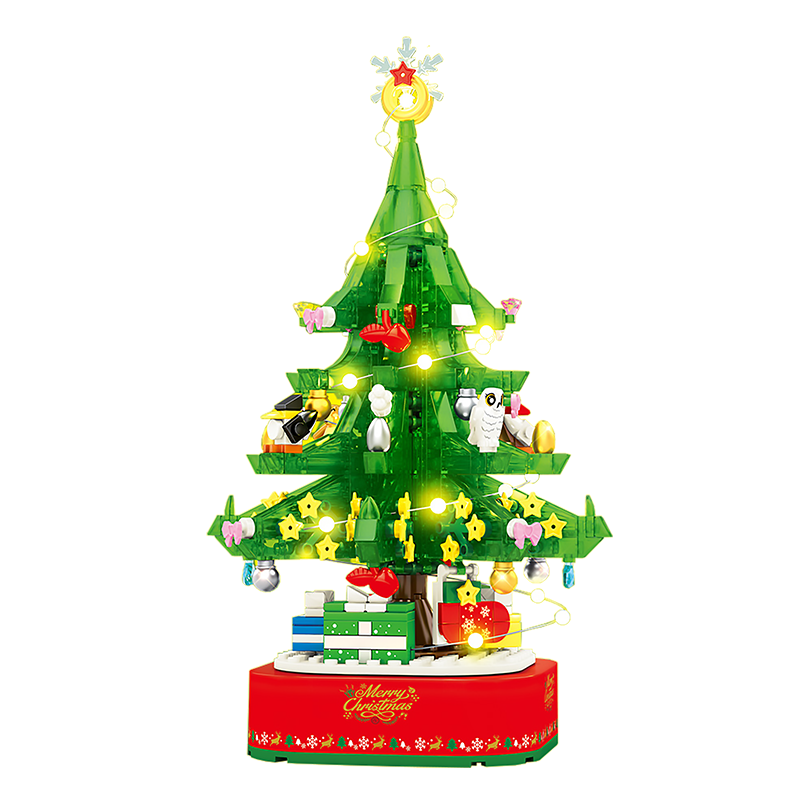 Musical Lighting & Rotating Christmas Tree - Block Center