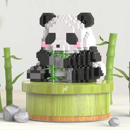 Panda eating Bamboo Building Set