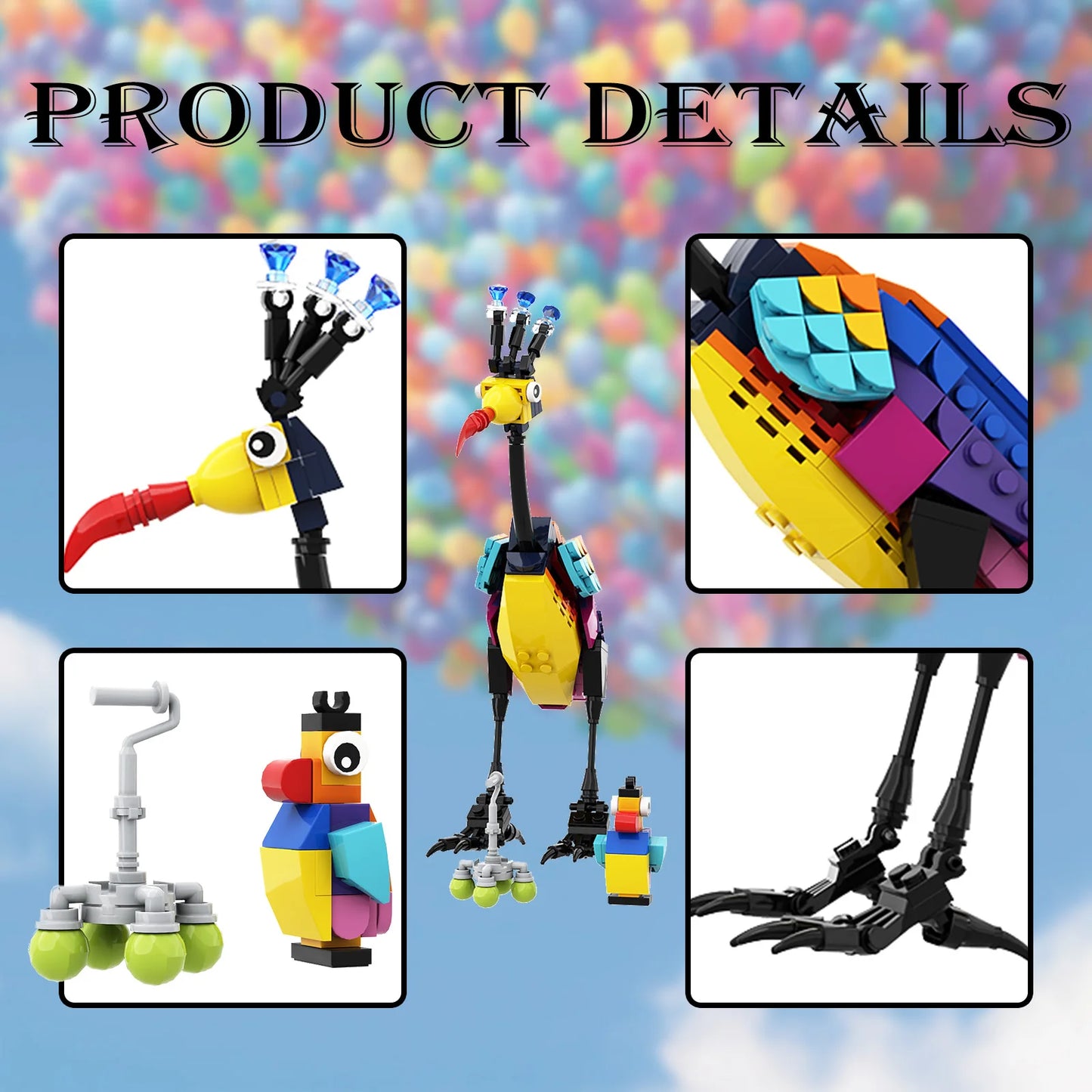 Kevin Bird Bricks: Cartoon Animals for Balloon House – Ideal Gift!