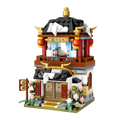 Chinese Winter Inn |  3d puzzle | nano blocks | brickcenter.myshopify.com