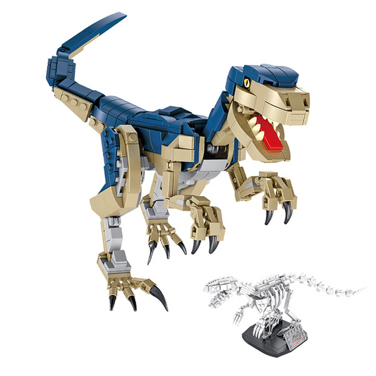 Blue Velociraptor - Block Center 