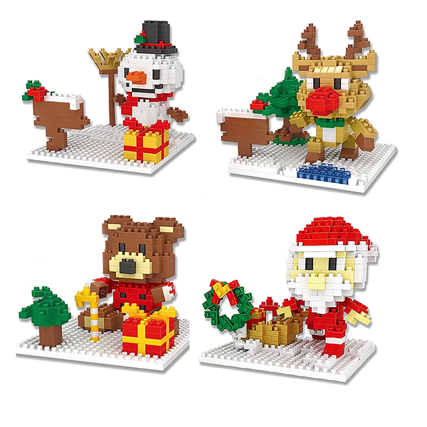 Cute Christmas Bear |  3d puzzle | nano blocks | brickcenter.myshopify.com