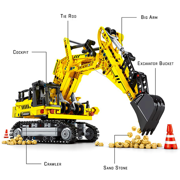 Amazing Excavator |  3d puzzle | nano blocks | brickcenter.myshopify.com