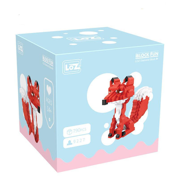 Red Fox |  3d puzzle | nano blocks | brickcenter.myshopify.com
