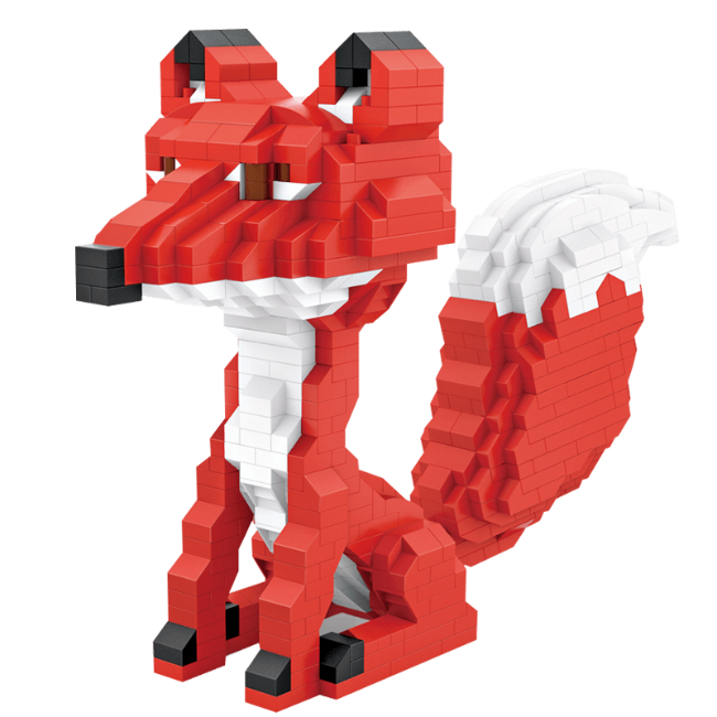 Red Fox |  3d puzzle | nano blocks | brickcenter.myshopify.com