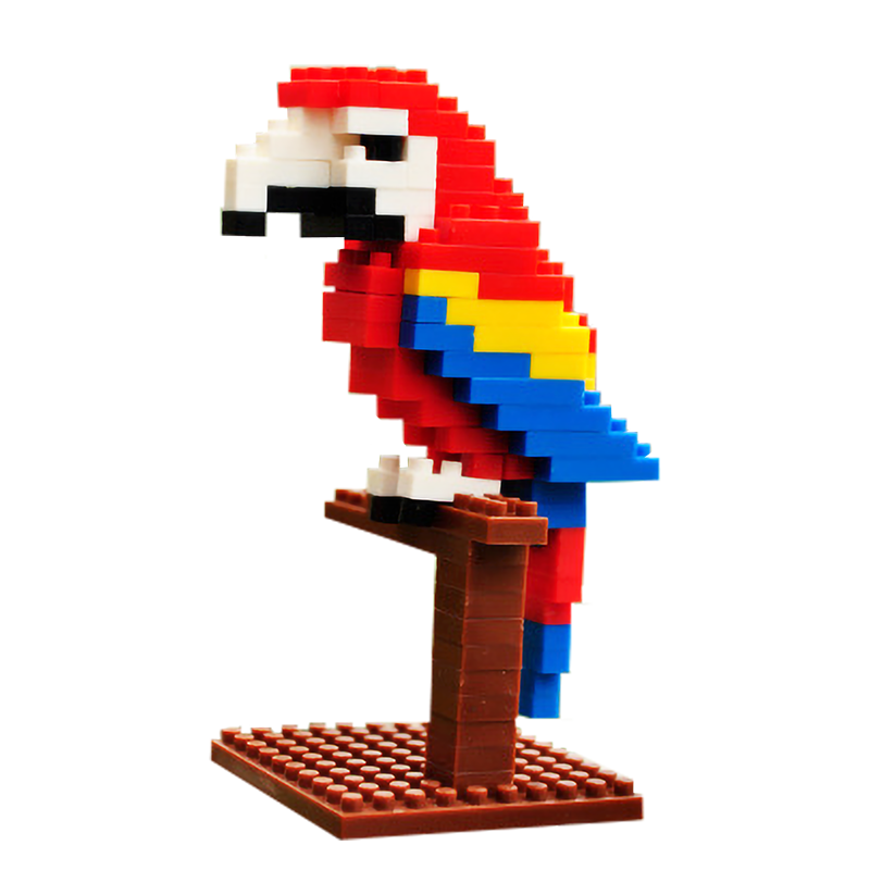 Little Scarlet Macaw - Block Center 
