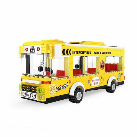 Intercity Yellow Bus |  3d puzzle | nano blocks | brickcenter.myshopify.com